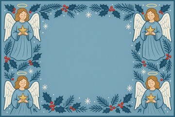 Fototapeta premium Angelic holiday card design