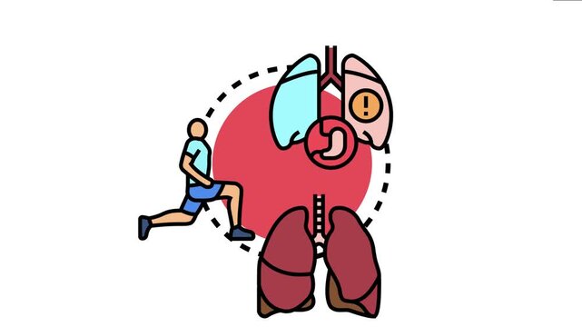 Person engaging in physical activity, improving lung function and ventilation, promoting overall respiratory wellness and preventing health problems with exercise
