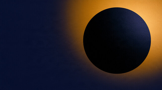 Solar Eclipse Abstract Showing Sphere with Glowing Corona