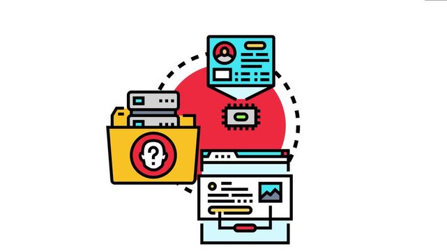 Automated system creating digital records, processing user data, and storing information in a structured database, efficient data handling and organization
