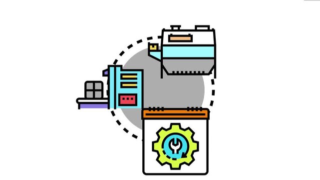 Machinery reverse engineering concept icon mechanical and technical product development, rebuilding, analysis, and assembly of complex equipment components and systems