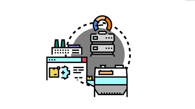 Machinery usage tracking concept representing factory equipment monitoring, data collection, and analytics for smart manufacturing process control and operational efficiency