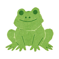 Naklejka premium PNG Cute green frog illustration