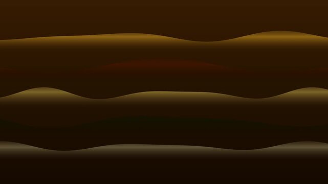 Abstract golden ocean wave background featuring flowing horizontal bands of warm gold, amber, orange, turquoise, and pearl tones. Smooth layered wave patterns create an elegant fluid motion effect