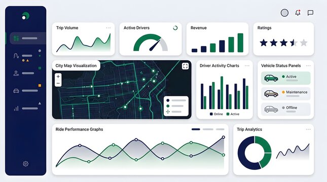 Modern business analytics dashboard admin panel ui ux design featuring interactive data visualization charts interface
