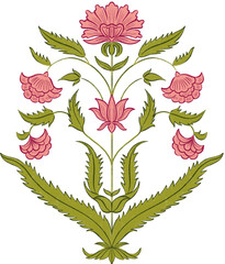 Indian Traditional Jaipur Block Print Floral Motif © mysticminimals