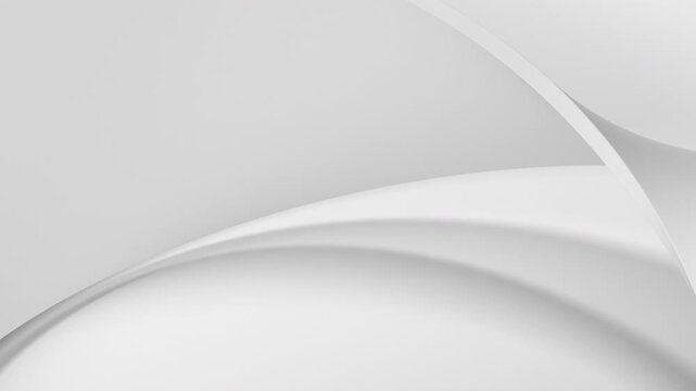 Abstract minimalist white background, 4k seamless loop 3d animation