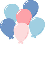 Naklejka premium cute bunch of balloons clipart