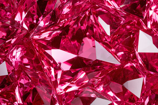 Abstract Pink Faceted Crystal Texture Background