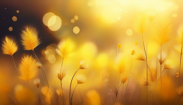 beautiful nature blurred yellow summer background