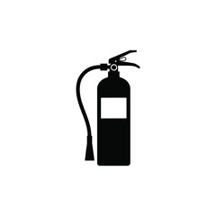 Obraz premium Fire extinguisher silhouette against a white background depicts safety equipment