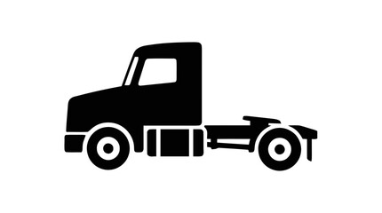 Fototapeta premium Vector illustration of semi truck tractor unit icon on a transparent background