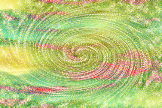 Swirling abstract green and pink patterns