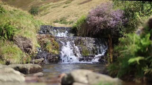 River in the hills of the Peak District at the foot of Jacobs Ladder near Hathersage