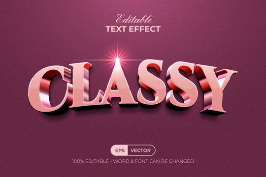 Editable Rose Gold Text Effect 3D Luxury Styl.