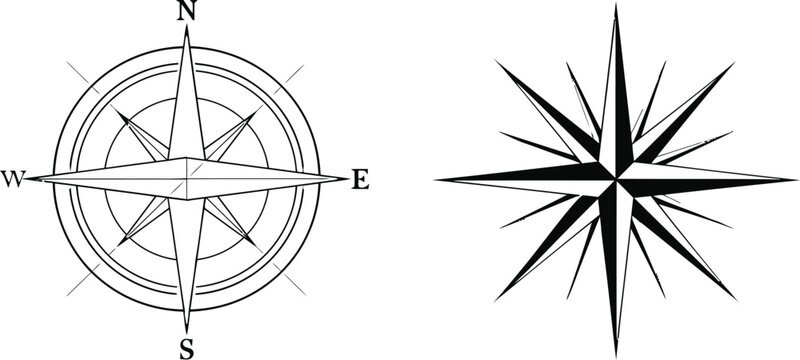 Compass icon vector illustration of navigation tools
