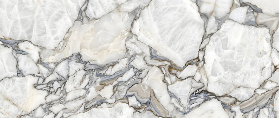 White onyx marble texture with crystalline shards and grey gold veins forming a striking luxury natural stone background © UmmeFarhatunnesa