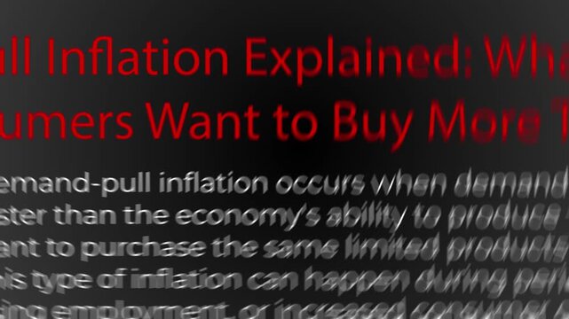Inflation match cut text animation featuring changing economic headlines, dynamic typography and seamless transitions for finance, business and economic news content 4K resolution stock video