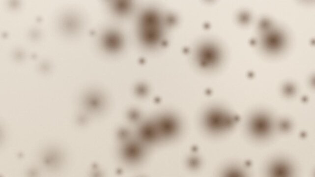 Particles floating in air with soft focus. 2d animation