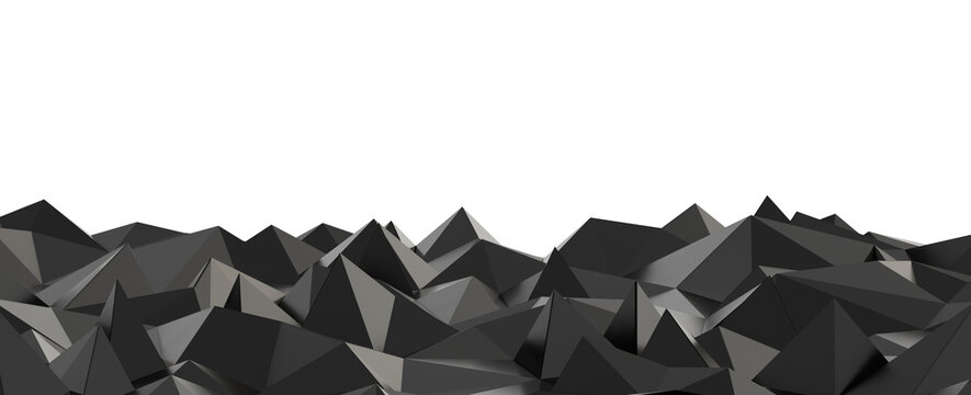 Abstract geometric dark landscape low poly background for digital design