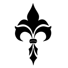 Royal Fleur de Lis Silhouette Vector Illustration © munzir