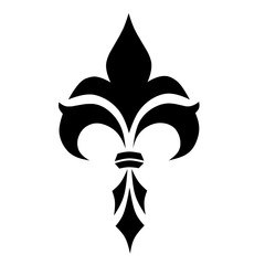 Vintage Fleur de Lis Heraldic Vector Ornament © munzir
