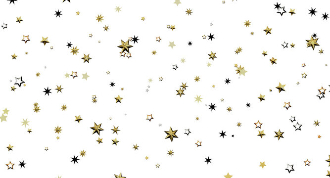 Festive background with gold and black stars. Perfect for holiday celebrations, birthdays, or special events. Suitable f