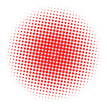 Black abstract dotted halftone on transparent background