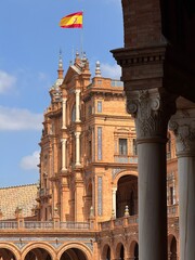 Plaza de España renaissance buildings, Landmark, Sevilla, Andalusia, Spain © keBu.Medien
