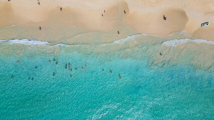 Vista dall'alto della spiaggia di Santa Maria Capo Verde Isola di Sal © Andrea