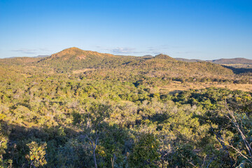 Beautiful Savannah Landscape With Mountain in Center of Brazil. Near Pirenopolis.