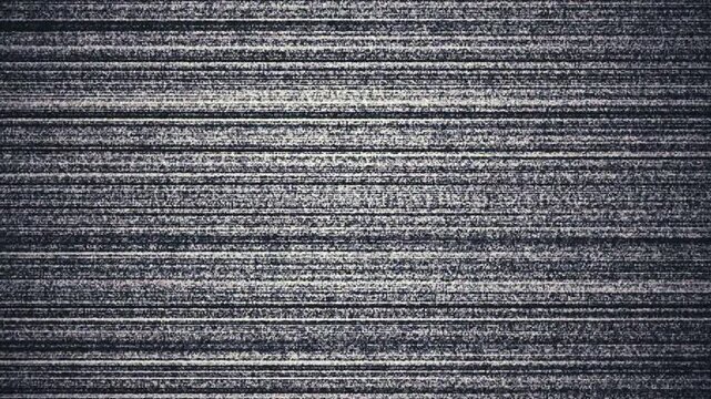 Animated TV Static Noise With Horizontal Signal Interference Lines
