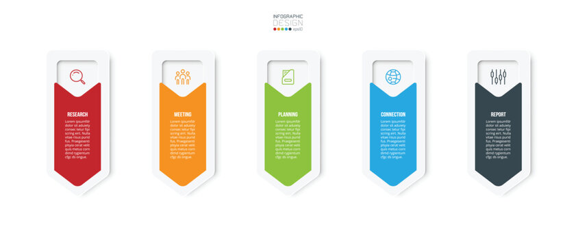 Business concept infographic template with option.

