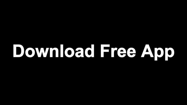 Download Free App Text Animation 4K  Clean Motion Graphics Overlay on Black Background.