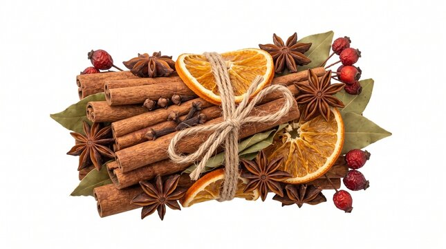 christmas decoration with cinnamon and anise