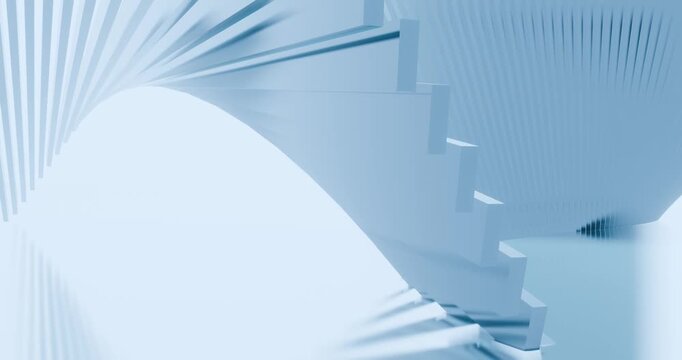 Abstract architecture background arched interior 3d animation