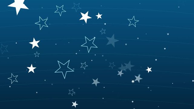 Animated twinkling stars background loop video