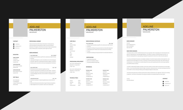 Yellow Minimalist Resume
