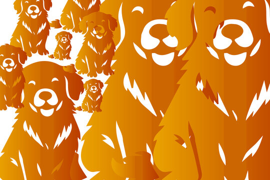 Golden retriever dog pattern gradient pet animal wallpaper