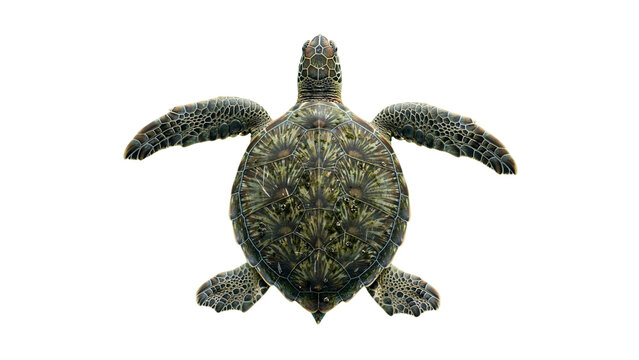 Sea turtle isolated on transparent background