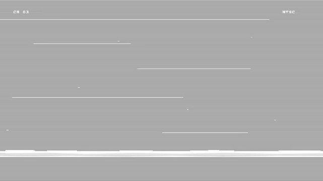 Subtle CRT static TV noise with analog video cassette recorder scanlines for screen overlay, minimal VHS defects and glitches of old damaged tape cassettes