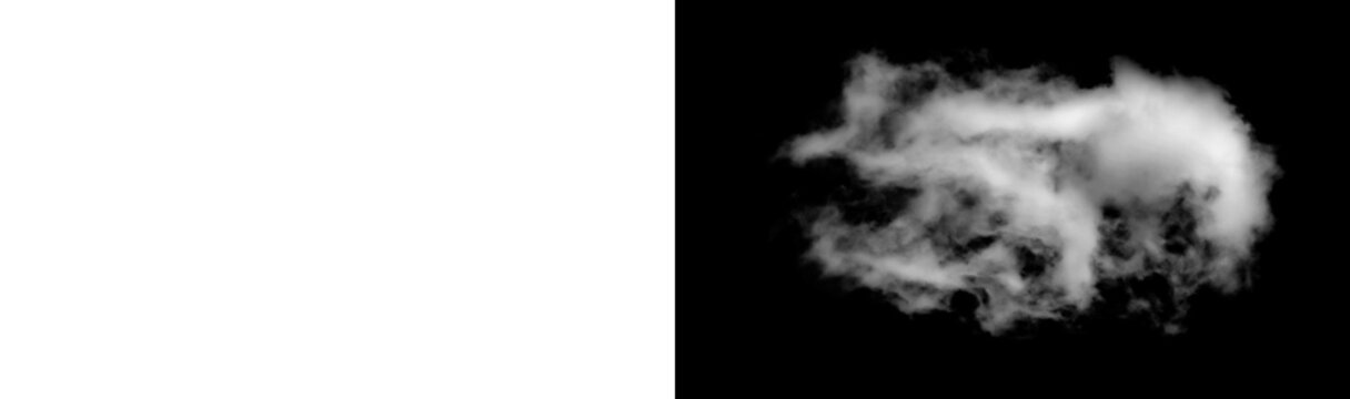 Realistic cloud overlay with black preview and transparent PNG version for sky editing, photo compositing and atmospheric visual effects.