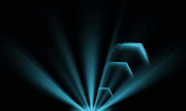 Abstract glowing lines radiating from a central point on a dark background