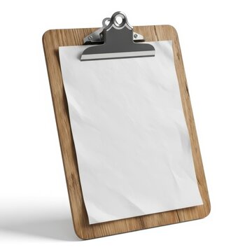 Wooden clipboard with metal spring clip