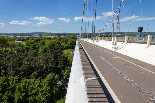 Elevated perspective along the M48 Severn Bridge pathway looking towards Beachley peninsula