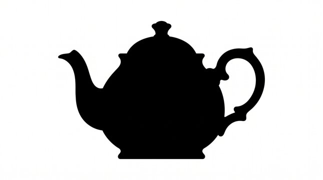 Old fashioned teapot silhouette