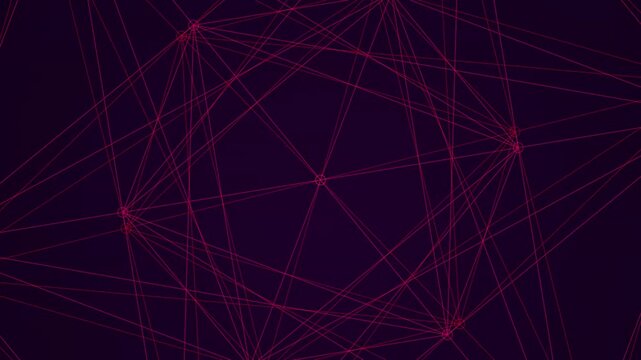 Magenta lines and connected nodes form a complex geometric structure representing modern global data communication networks