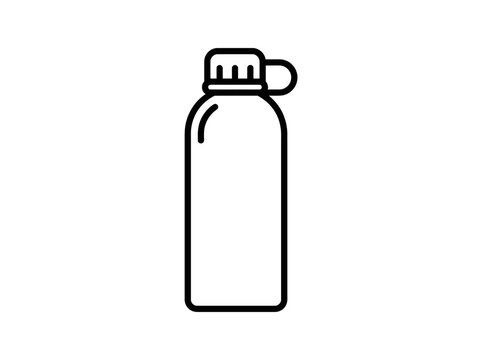 Simple icon of a reusable water bottle for hydration and health
