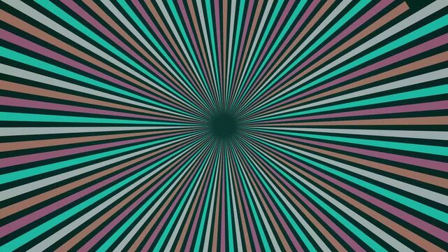 Multicolored rays extending from a central point creating a dynamic sunburst pattern for diverse visual projects