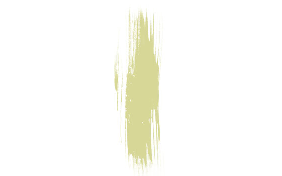 Sage green watercolor brush stroke, vertical olive paint smear on white background, organic textured acrylic dab for minimalist branding and logo design
